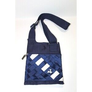 Tessuta Woven NCAA BYU Cougars Crossbody Carryall Canvas Blue White Bag 8x6.5